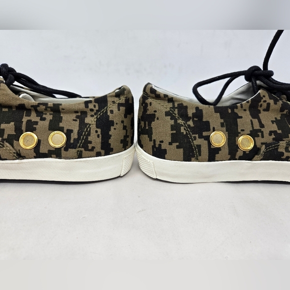 Gram Sneakers Mens Sz 42=9 Tan-Green & Black Fabric Upper Casual Comfort - Picture 14 of 15